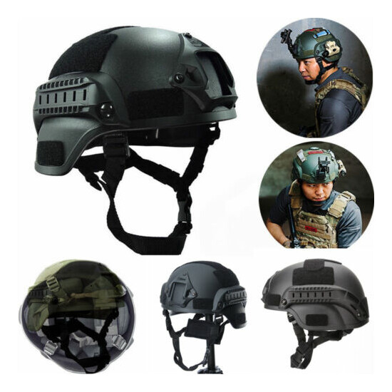 MICH2000 Tactical Outdoor Survival Combat Helmet Military Hunting Shooting {2}