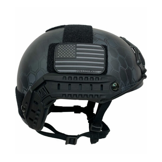 Ballistic Helmet, NIJ Level IIIA, High Cut, GunNook-SBH - Black Kryptek {2}