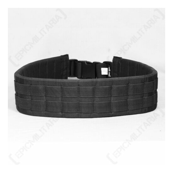 Black MOLLE Modular Belt - Tactical Padded Airsoft Army Military Webbing New {3}