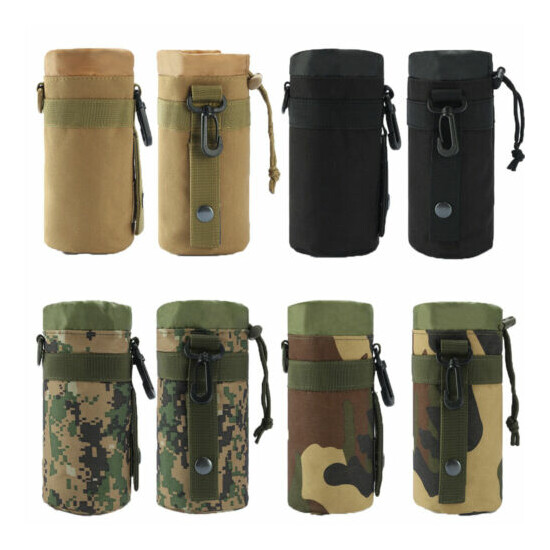 Outdoor Tactical Molle Water Bottle Bag Military Hiking Belt Holder Kettle Pouch {1}