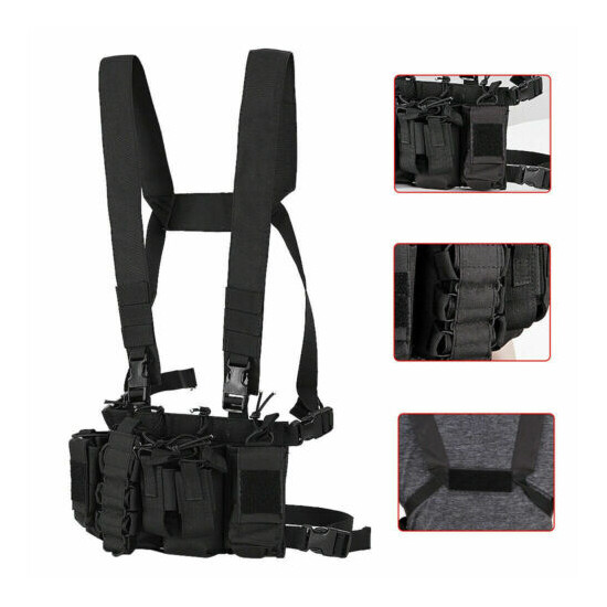 Tactical Vest Military Plate Carrier Holster Police Molle Assault Combat Gear {9}