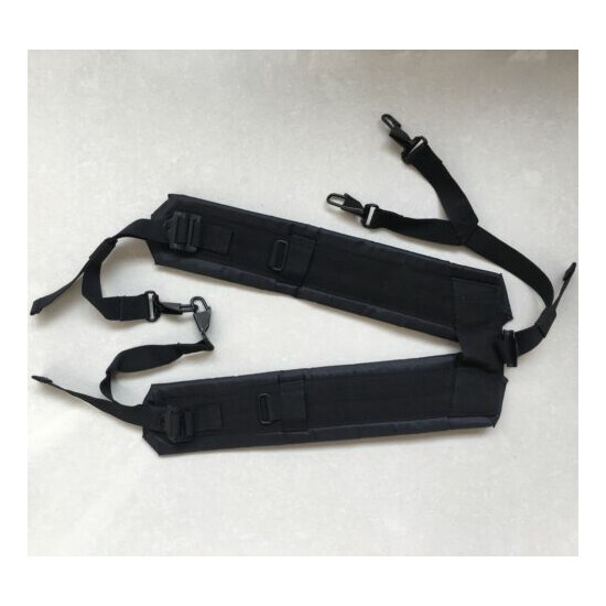 Military Fox Tactical Combat Y-Type Load Bearing Suspenders And Belt Black Drab {4}