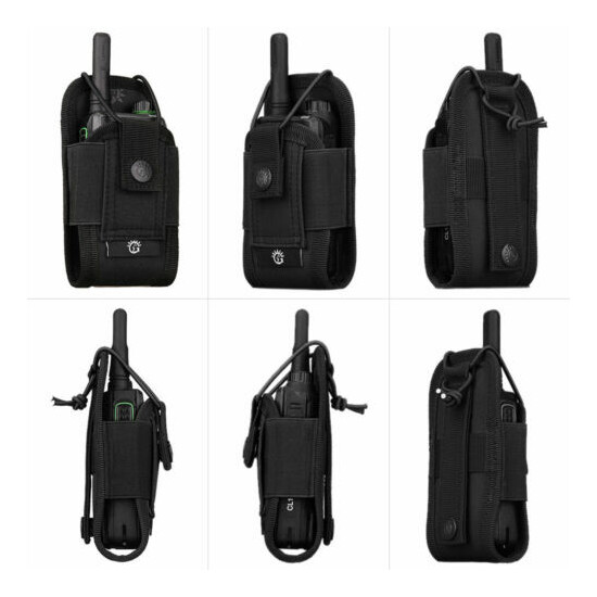 Heavy Duty Radio Pouch Tactical Magazine Holster MOLLE Walkie Talkie Holder Bag {21}