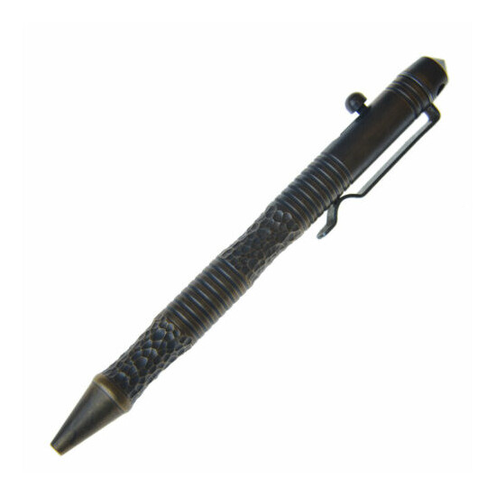 Handmade Retro Solid Brass Bolt Action Pen Survival Tactical Self Defense pen {1}