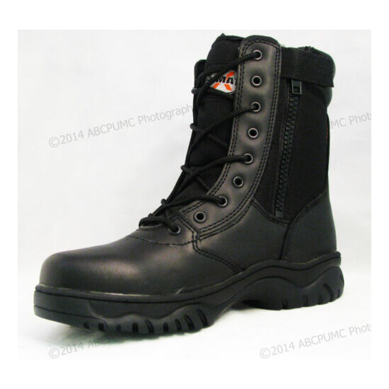 NIB Men's Tactical Boots 8" Black Combat Military Work Shoes Zipper, Sizes:6-15  {1}