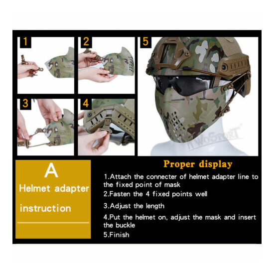 WoSporT Tactical Protective Mask Dual-Mode Headband System M07 Navigator Mask {12}