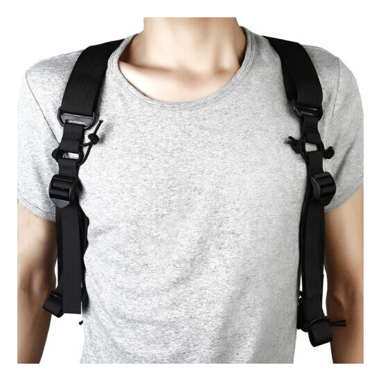 Tactical Men's Outdoor X-Back Suspenders Duty Belt Harness Strap for Hunting {2}