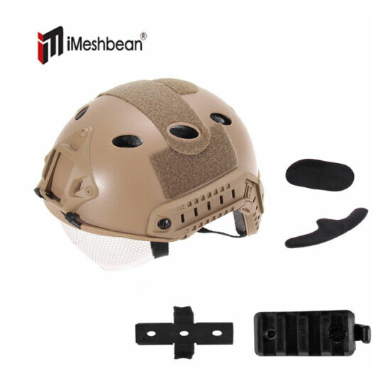 Tactical Airsoft Paintball Military Protective SWAT Helmet w/ Goggle + half Mask {6}