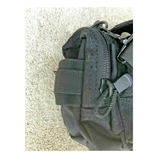 BLACK MOLLE Belt Tactical Duty Waist Pack Multi Pocket Shoulder Strap & Handle. {9}