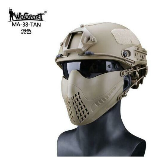 Tactical Hunting Paintball Protective Mesh Face Mask Helmet / Headband version {12}