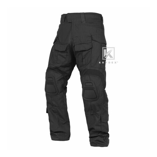 KRYDEX G3 Gun3 Combat Trouser Tactical Pants w/ Knee Pads Army Clothing Black {3}