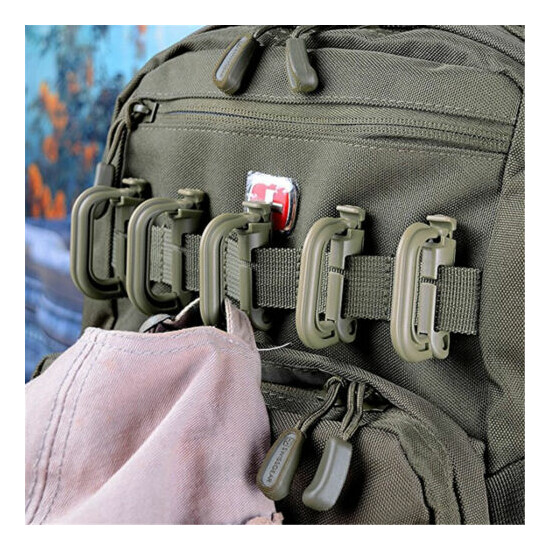 10 Pcs Multipurpose D-Ring Grimloc Locking for Molle Webbing with Zippered Pouch {14}