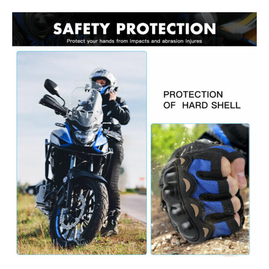 Outdoor Sports Gloves Half-finger Hard Knuckle Riding Tactical Motorcycle Gloves {7}