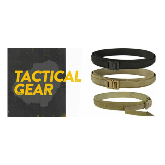  Size LARGE BLACK Tactical COBRA Gun Belt Buckle AustriAlpin EDC Webbing USA {4}