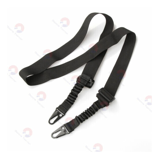 US Tactical Two 2 Dual Point Adjustable Bungee Rifle Gun Sling System Strap {12}