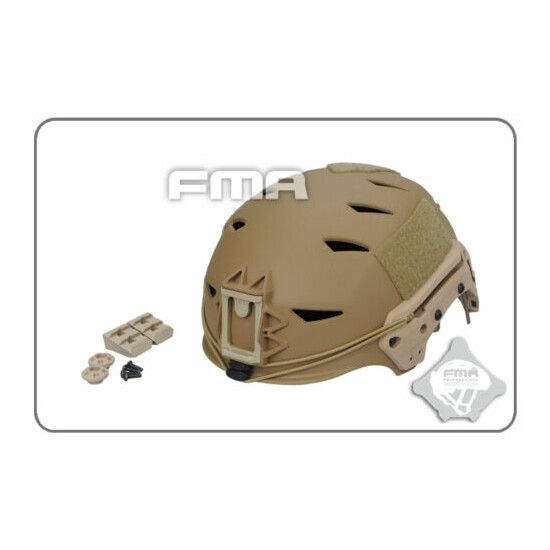 FMA MIC FTP BUMP Helmet EX Simple System Tactical Airsoft Black / Sand {19}