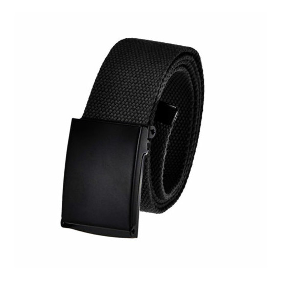 Men's Golf Belt in 1.5 Black Flip Top Buckle with Adjustable Canvas Web Belt {9}