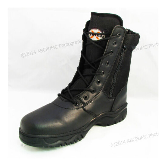 NIB Men's Tactical Boots 8" Black Combat Military Work Shoes Zipper, Sizes:6-15  {3}
