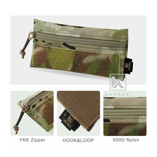 KRYDEX Tactical Front Candy Pouch Zipper Pack Hook Back for Chest Rig Vest Camo {7}
