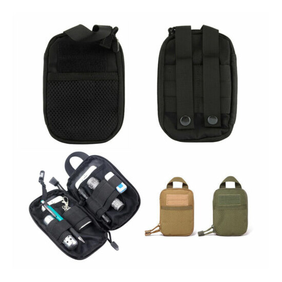 MOLLE Compact Pocket Organizer Pouch Mini Waist Bag Pouch Tactical EDC Pouch US {1}