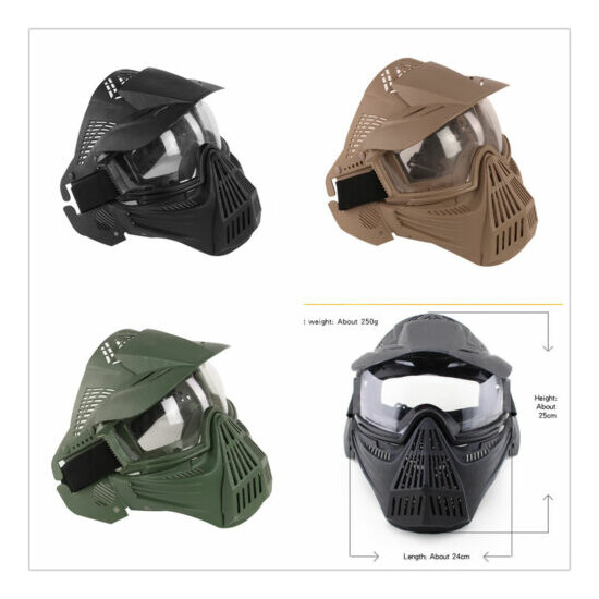 TOP Full Face Protective Goggles Mask Tactical Military Game Paintball Airsoft  {1}