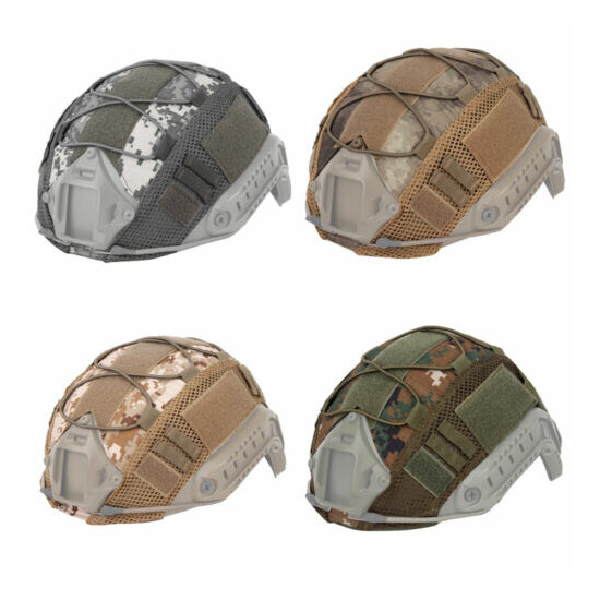 Tactical Military Helmet Camo Cover for FAST Airsoft Paintball Hunting Shooting {2}