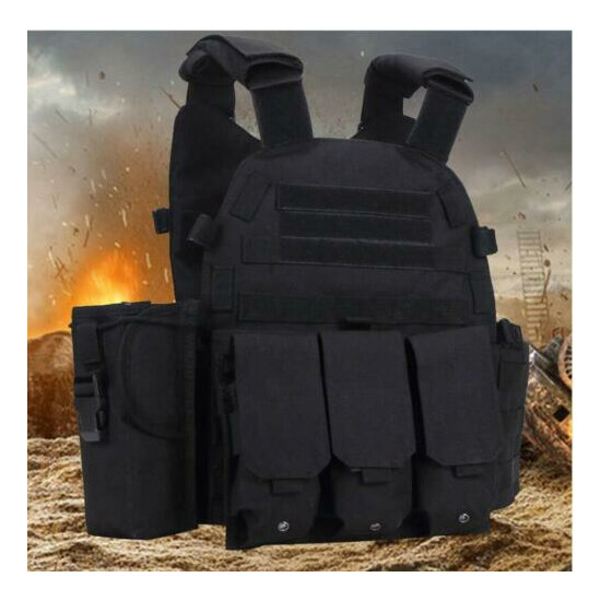 4pcs Tactical Vest Military Mag Holder Molle PC Airsoft Combat Assault Gear Sets {4}