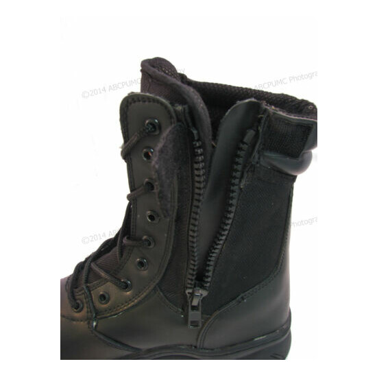NIB Men's Tactical Boots 8" Black Combat Military Work Shoes Zipper, Sizes:6-15  {9}