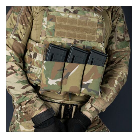IDOGEAR Tactical 5.56 Magazine Pouch Fast Draw MOLLE Paintball Triple Mag Pouch {2}