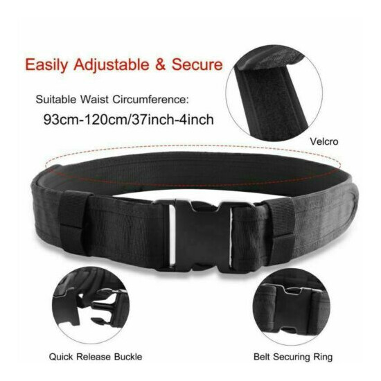 Tactical Nylon Police Security Guard Duty Belt Utility Kit System+ Pouch Outdoor {4}