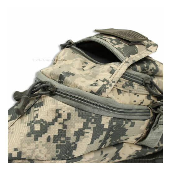 East West USA ACU Digital Camo Tactical Military Sling Backpack w Removable Flag {4}