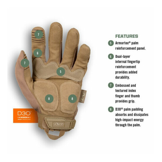 XXL Brown Tactical Glove Military Field Gear Hand Protection Palm Padding Tan {3}