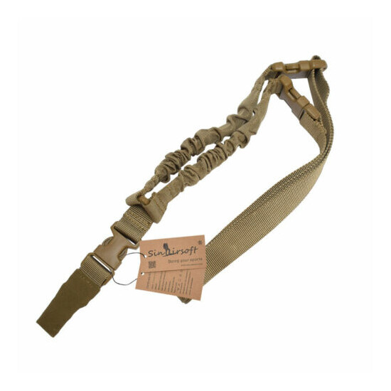 Tactical Rifle Sling Adjustable 1 Single Point Military Bungee Cord Gun Strap {9}