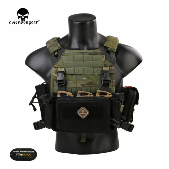 EMERSON D3CR Micro Chest Rig Tactical Hunting Molle Modular Carrier w/ Mag Pouch {4}