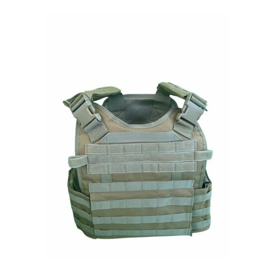 Tactical Vest COYOTE FDE Tan Plate Carrier W/ 2 10x12 Curved PLATES *IN STOCK** {8}