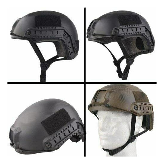 Tactical Airsoft Paintball SWAT Protective FAST Helmet W/ Goggle {2}