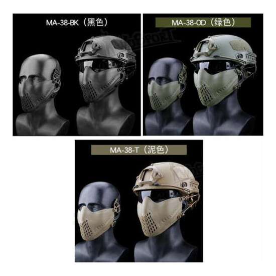 Tactical Hunting Paintball Protective Mesh Face Mask Helmet / Headband version {1}