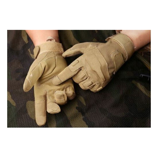 MensTactical Combat Gloves Army Military Outdoor Full Finger Hunting Gloves USA {16}