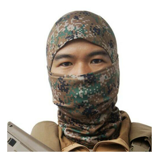 Camo Scarf Full Face Balaclava Hood Ninja Hunting Ski Army Tactical Hats {10}