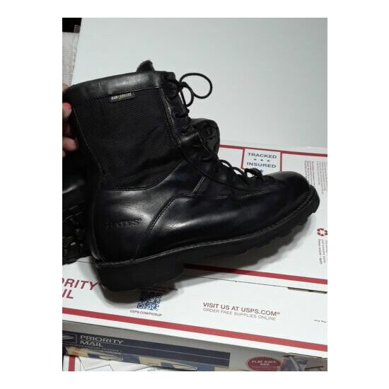Men's Bates Black Leather Boots Sz 11 Lace-up Durashock Goretex Water Resistant {8}