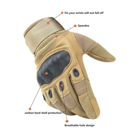 Riparo Tactical Touchscreen Gloves Military Shooting Hunting Hard Knuckle - Sand {5}