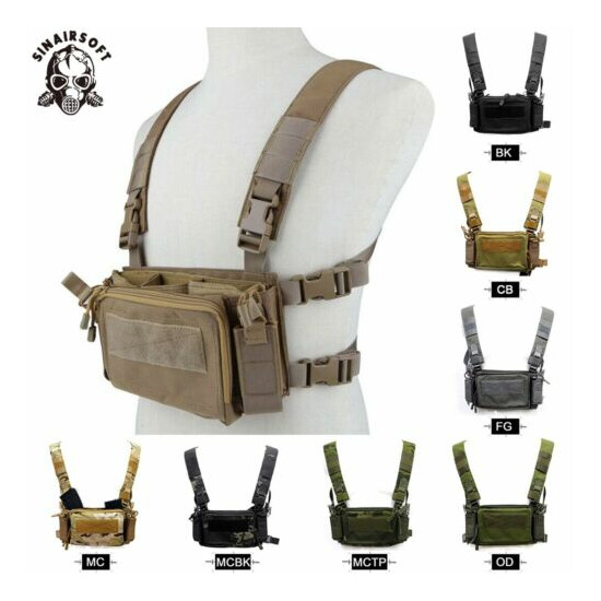 Tactical Combat Chest Rig Shoulder Bag w/ Mag Pouch Recon Harness Pack Airsoft {1}