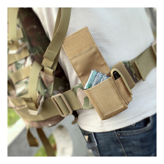 Men Tactical Cigarette Pouch Molle EDC Small Bag Battery Lighter Case Waist Pack {11}
