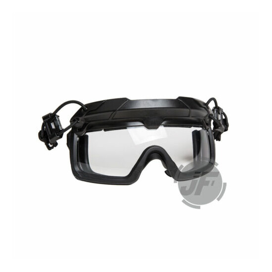 Tactical Helmet Goggles Anti-fog Transparent Lens w/ Rail Clips for FAST Helmet {3}