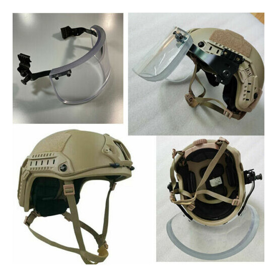 Desert UHMW-PE IIIA Ballistic Bullet Proof Helmet (M) + IIIA Bulletproof Mask {1}