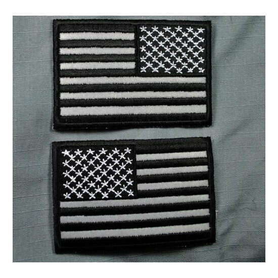 Subdued REFLECTIVE American Flag Patch {1}