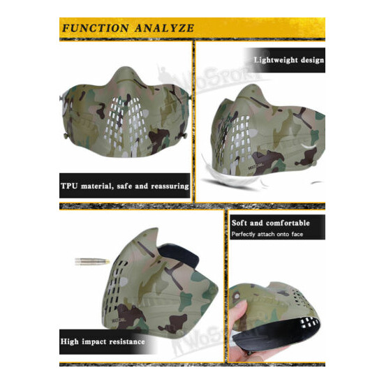 WoSporT Tactical Protective Mask Dual-Mode Headband System M07 Navigator Mask {9}