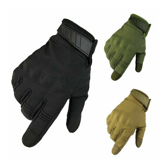 Tactical Gloves Outdoor Hunting Combat Airsoft Hard Knuckle Full Finger Military {1}