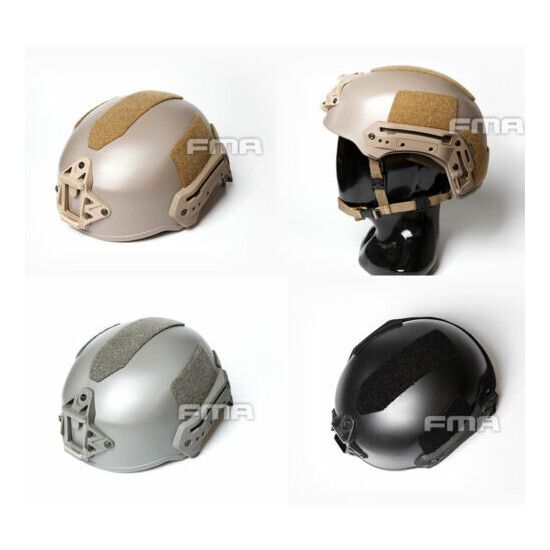 TB1268 FMA Hunting Tactical Helmet Airsoft WTF EX Ballistic Helmet BK/FG/TAN {3}