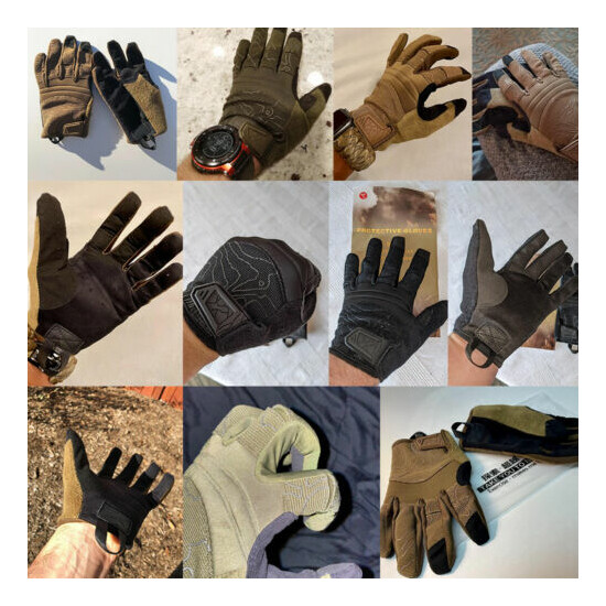 Tactical Full Finger Gloves Army Military Combat Hunting Shoot Paintball Airsoft {2}